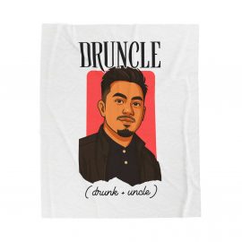 Drunk Uncle Velveteen Plush Blanket, Fun Gift for Family, Cozy Home Decor, Unique Living Room Accent, Perfect for Holidays