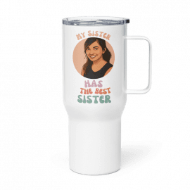 Travel mug with a handle