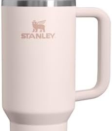 STANLEY Quencher H2.0 Tumbler with Handle and Straw 40 oz Flowstate 3-Position Lid Cup Holder Compatible for Travel Insulated Stainless Steel Cup BPA-Free Rose Quartz 2.0 : Home & Kitchen