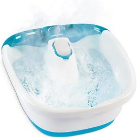 Homedics Bubble Mate Foot Spa, Toe Touch Controlled Foot Bath with Invigorating Bubbles and Splash Proof, Raised Massage Nodes and Removable Pumice Stone : Beauty & Personal Care