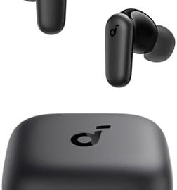Soundcore P30i by Anker Noise Cancelling Earbuds, Strong and Smart Noise Cancelling, Powerful Bass, 45H Playtime, 2-in-1 Case and Phone Stand, IP54, Wireless Earbuds, Bluetooth 5.4 (Black) : Electronics