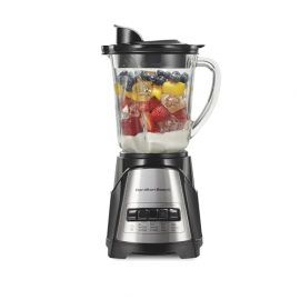 Hamilton Beach Power Elite Wave Action Blender For Smoothies, 40 Oz Glass Jar, 12 Functions Including Puree, Crush Ice, 700 Watts - Black (58148A): Electric Countertop Blenders: Home & Kitchen
