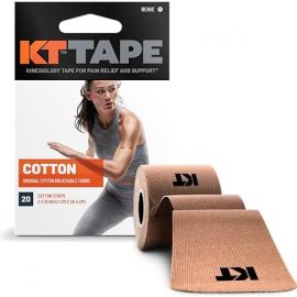 KT Tape, Original Cotton, Elastic Kinesiology Athletic Tape, 20 Count, 10” Precut Strips, Beige : Liberty Mountain Sports: Health & Household