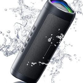 Bluetooth Speaker Gifts for Men: Portable Wireless, IPX5 Waterproof, White Elephant Gifts for Adults, Stocking Stuffers for Teens Boy Girl, Up to 20H Playtime, TWS Pair, for Home/Party/Outdoor (Black) : Electronics