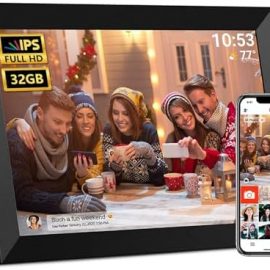 FRAMEO Digital Photo Frame, 10.1 Inch WiFi Digital Picture Frame with 1280x800 IPS HD Touch Screen, 32GB Storage Auto-Rotate Wall Mountable Easy Share Photos or Videos via Frameo App from Anywhere : Electronics