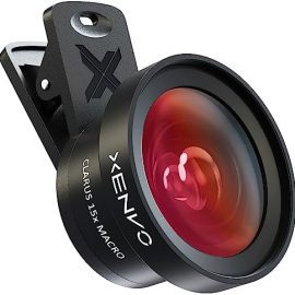 Xenvo Pro Lens Kit for iPhone and Android, Macro and Wide Angle Lens with LED Light and Travel Case Black : Cell Phones & Accessories